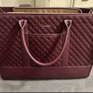 Luxurious Quilted Plum Tote Bag